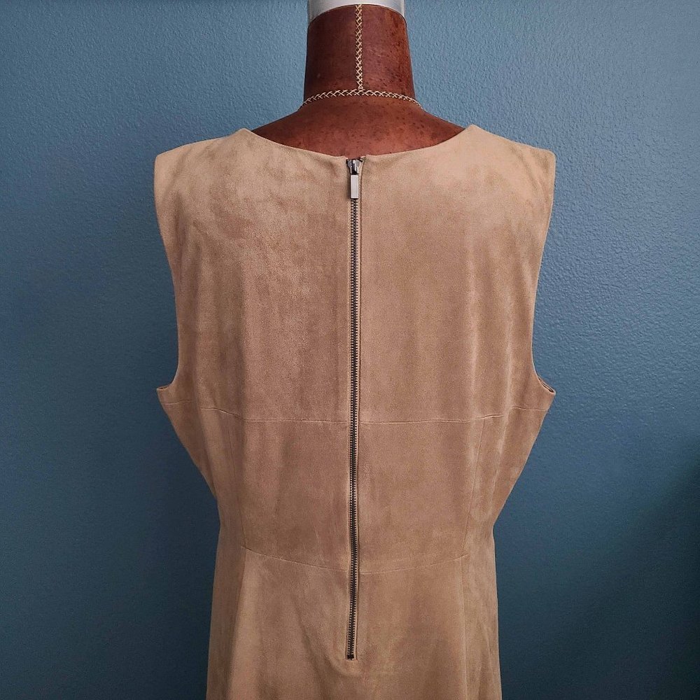 ALFANI ~ Fit & Flare Faux Suede Dress ~ 18 - Picture 11 of 12
